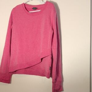 Eddie Bauer Pink Asymmetric Hem Sweatshirt
